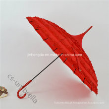 Vermelho 21.5 &quot;guarda-chuva reto do pagode do quadro do metal de X16k (YSS0136-4)